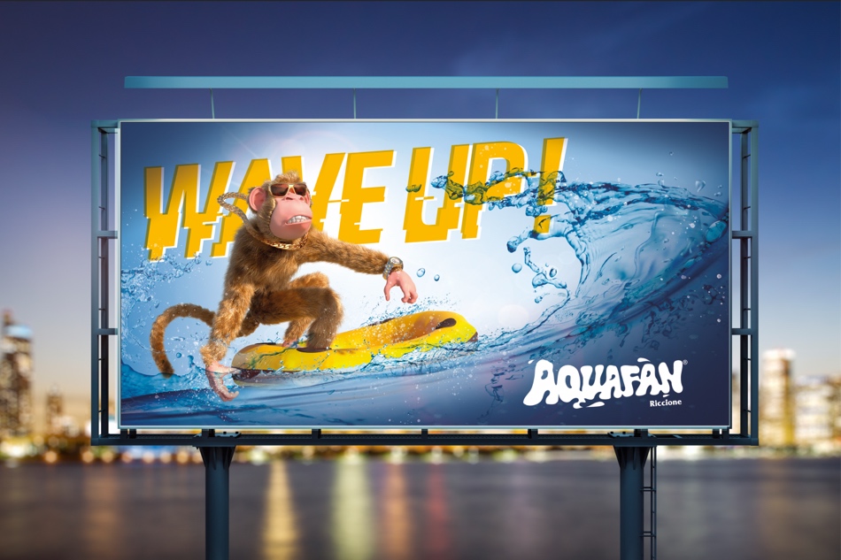 Affissione della Campagna stampa Aquafan di LDB Advertising